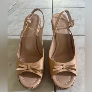 Kate Spade Della wicker wedge heels 8.5
